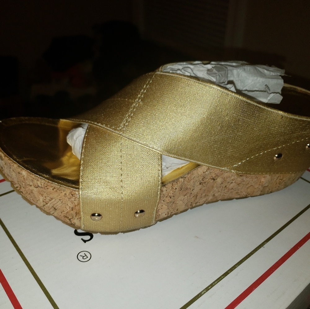 Slide on platform sandals